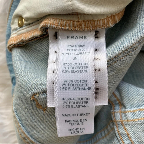 FRAME Le Garcon Raw Edge Crop Boyfriend Jeans Jimi Women’s Denim Casual 28 - Picture 7 of 8